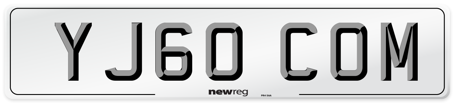 YJ60 COM Number Plate from New Reg